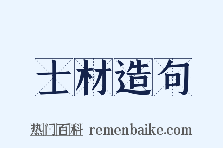 士材造句是什么意思的图片